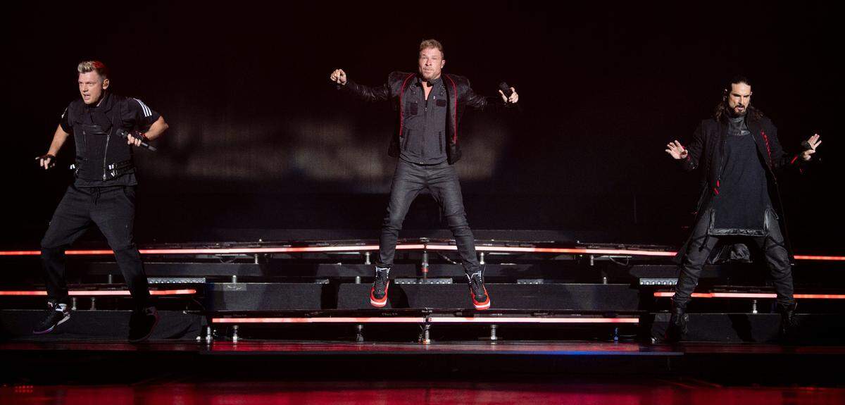 Backstreet Boys in concert at Coastal Credit Union Music Park at Walnut Creek in Raleigh, N.C., Saturday night, June 25, 2022.