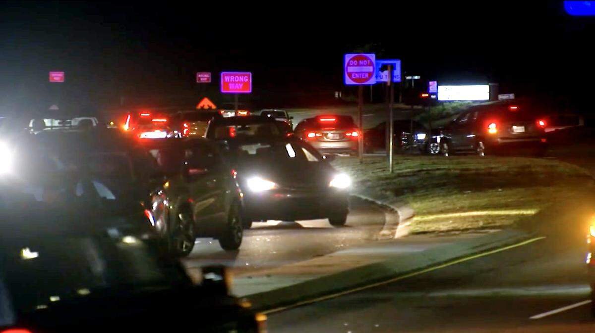 Traffic snarled in many areas around the Lenovo Center and Carter-Finley Stadium Tuesday night due to a convergence of rush hour and the Chris Brown concert at the stadium.