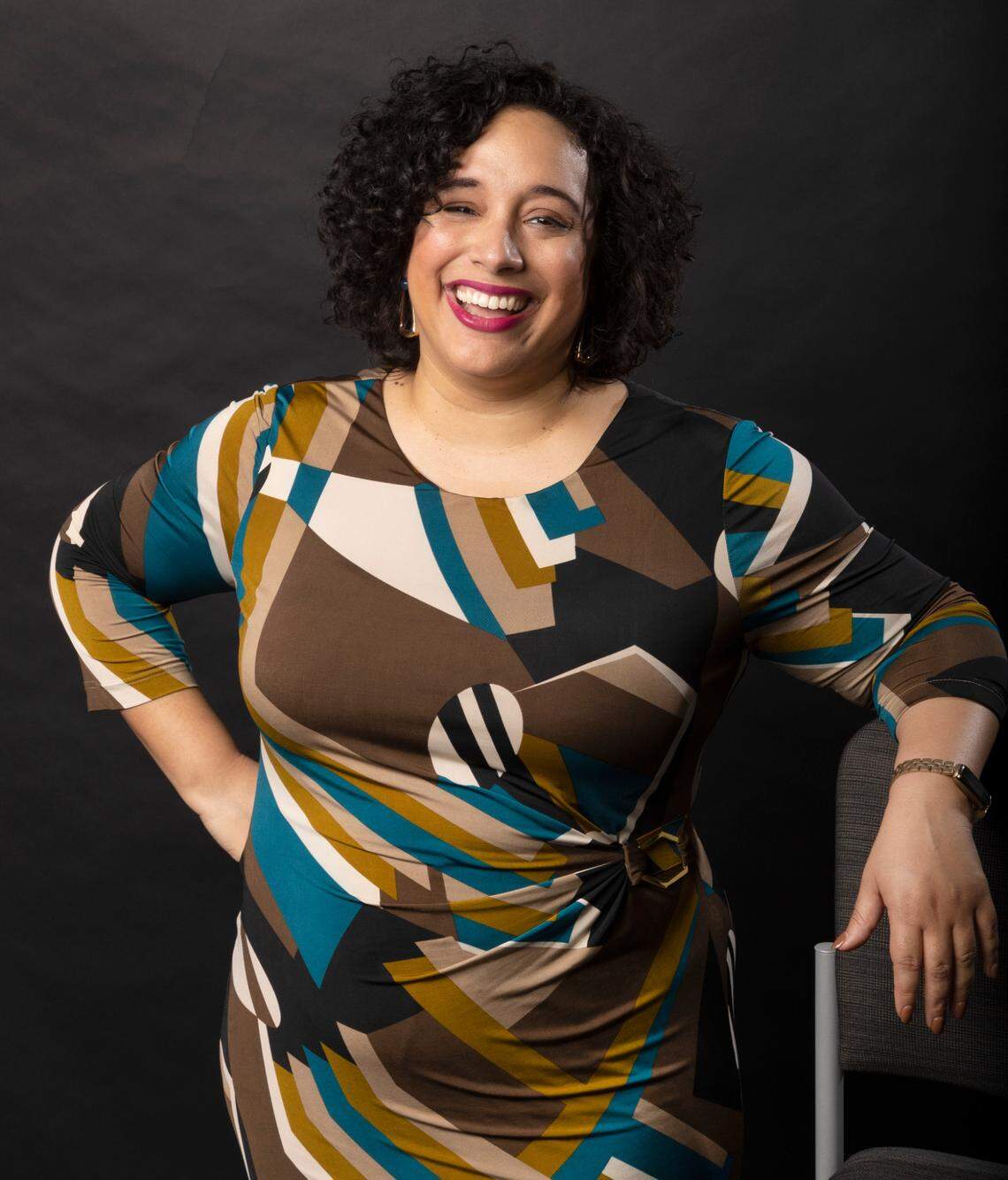 Carly Jones, CEO of Artspace, poses for a portrait in Raleigh, N.C., Thursday, Feb. 16, 2023.