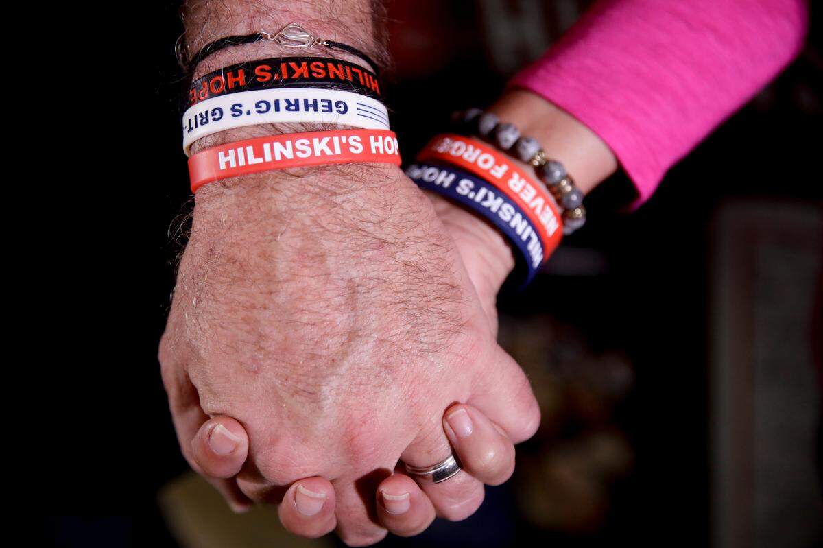 Mark and Kym Hilinski pose for a picture at their home Tuesday, Aug. 21, 2018, in Irvine, Calif. The parents of Washington State quarterback Tyler Hilinski, who killed himself in Pullman, Wash., in January, have become advocates for greater awareness of mental health issues among student-athletes and are channeling their energy into Hilinski’s Hope, a foundation created to bring resources to bear on the issues.