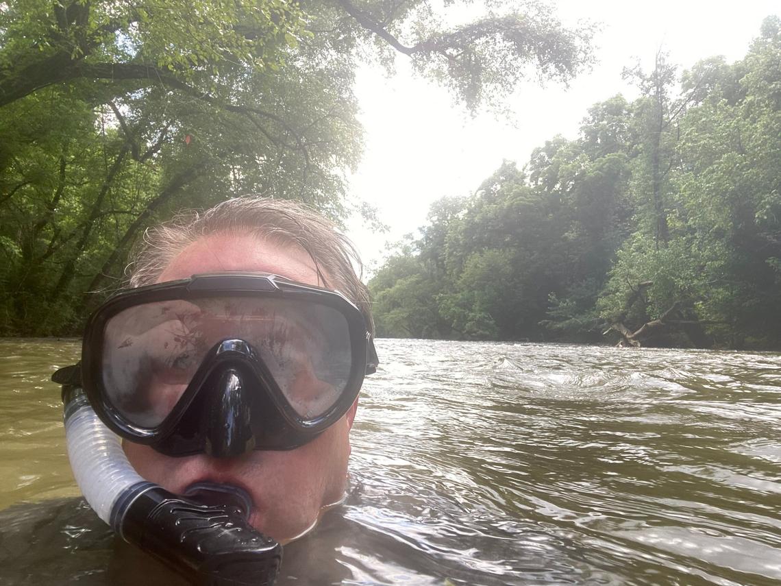 The NC Wildlife Resources Commission has created a Blue Ridge Snorkel Trail to encourage underwater recreation in the mountains of North Carolina, including this spot in the Catawba River in Marion.