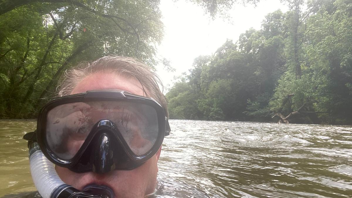 The NC Wildlife Resources Commission has created a Blue Ridge Snorkel Trail to encourage underwater recreation in the mountains of North Carolina, including this spot in the Catawba River in Marion.
