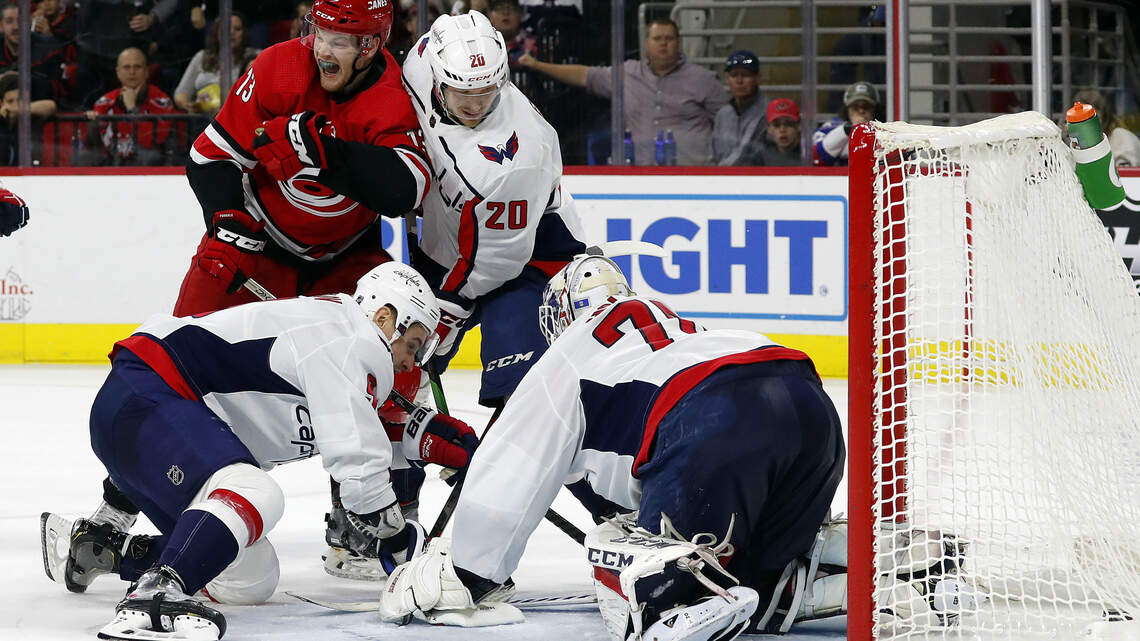 Foegele stars again against Caps as Canes win 6-4