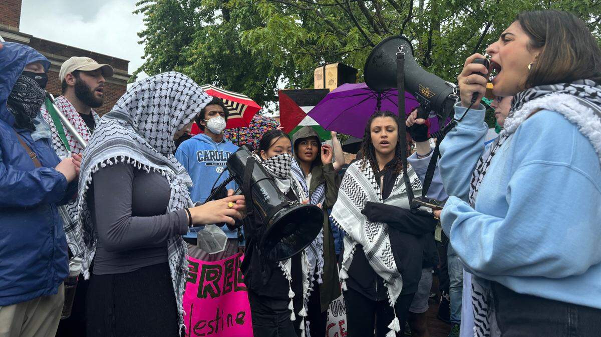 Pro-Palestine protesters return to UNC campus with peaceful actions and fiery words