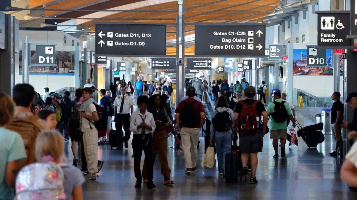 Terminal 2 is busy at Raleigh-Durham International Airport in Morrisville, N.C., Wednesday, August 16, 2023.
