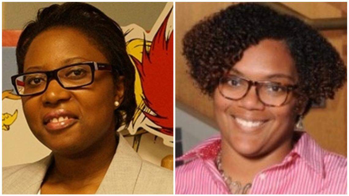 Kiley Brown (left), was named principal of Pleasant Union Elementary. Roxann Sykes (right) was named principal of Dillard Drive Elementary.