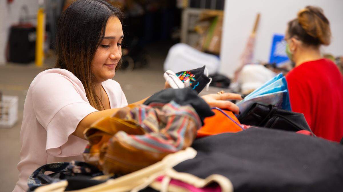 A customer shops at one of two North Raleigh Ministries Thrift Shoppe locations in Raleigh.