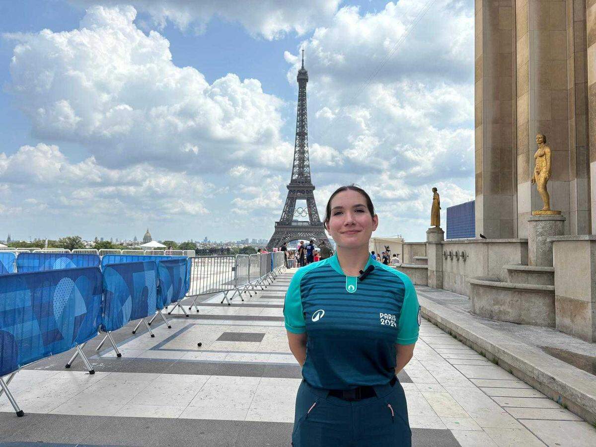 Margaux Veyne grew up learning multiple languages. She’s volunteering at the 2024 Paris Olympics as a translator.