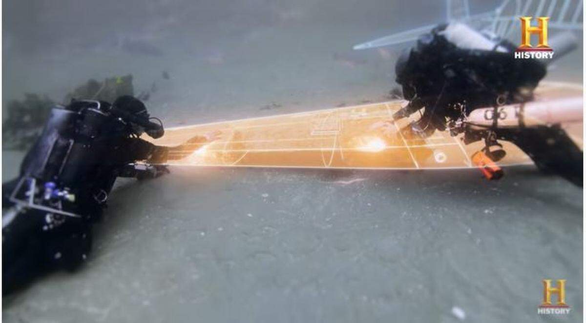 Two important discoveries were made during the filming of “History’s Greatest Mysteries: Expedition Bermuda Triangle,” which airs Sept. 7 on The History Channel.