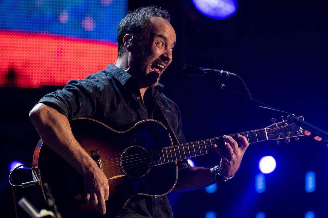 Dave Matthews plays to a capacity crowd at Farm Aid at Raleigh, N.C.’s Coastal Credit Union Music Park at Walnut Creek, Saturday, Sept. 24, 2022.