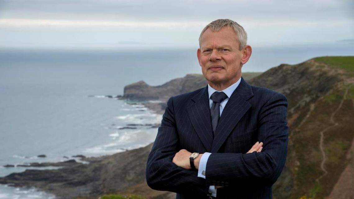 Martin Clunes as Dr.  Martin Ellingham in the ITV series "Doc Martin." Seasons 7 and 8 and the "Doc Martin" prequel movies are exclusive to Acorn TV.