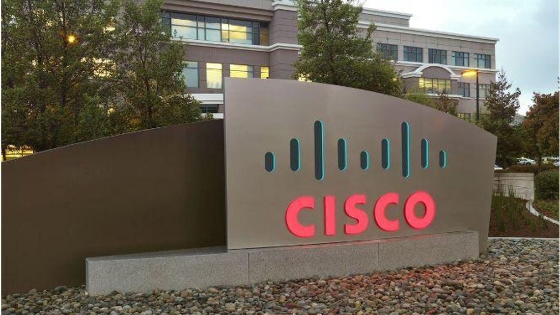 The outside of Cisco’s office in Research Triangle Park. 