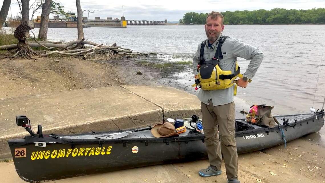 He paddled the Mississippi River alone in just 34 days, setting world record