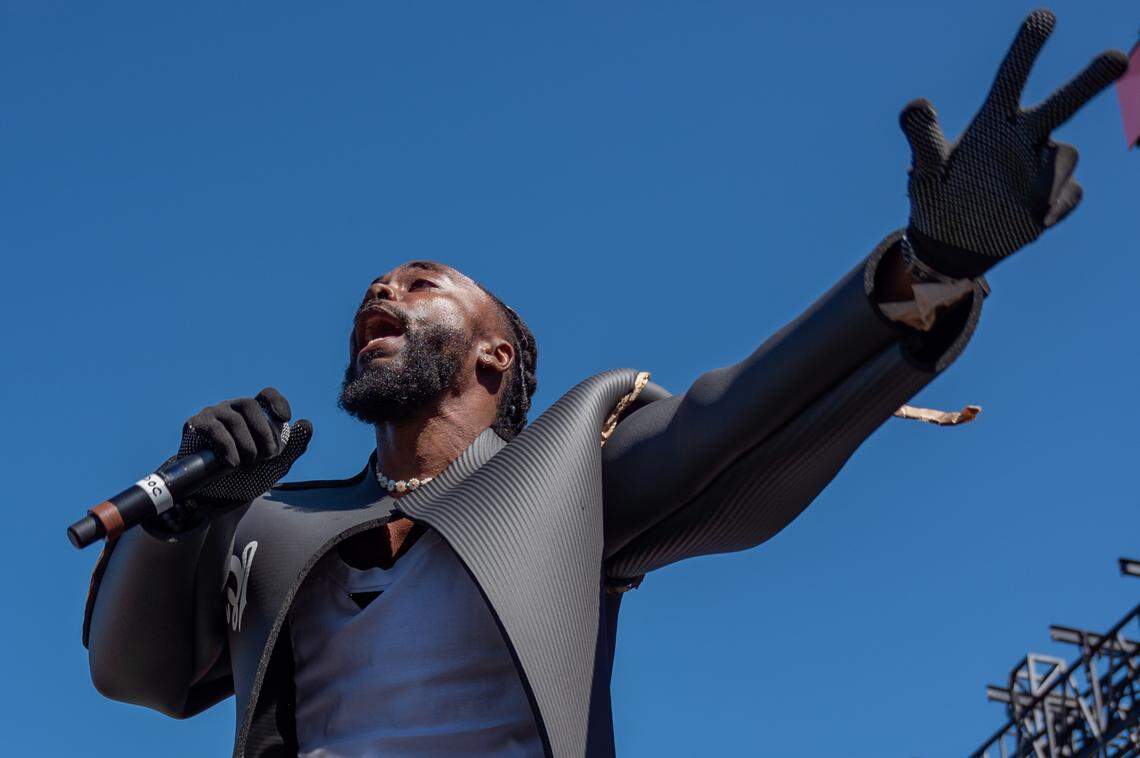 Earthgang performs at the first day of Dreamville Music Festival in Dix Park in Raleigh, NC on Saturday, April 6, 2024.