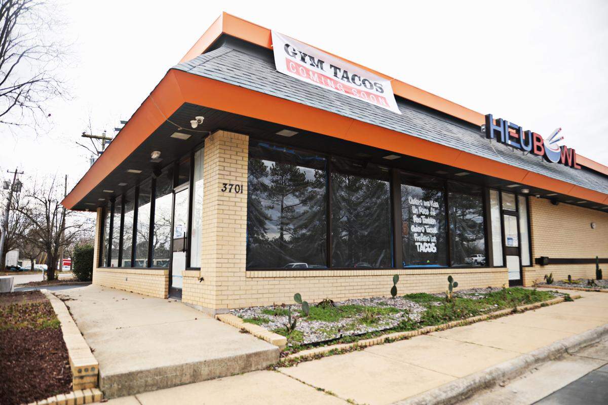 Gym Tacos is opening a restaurant in the former HEUBOWL located off of Hillsborough Street in Raleigh.