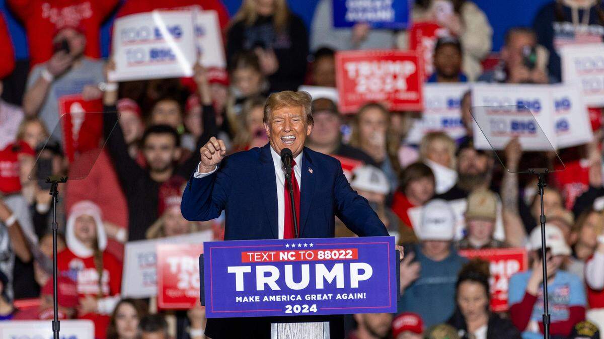 Former president Donald J. Trump spoke before thousands of supporters in the Special Events Center at the Greensboro Coliseum Complex on Saturday, March 2, 2024.