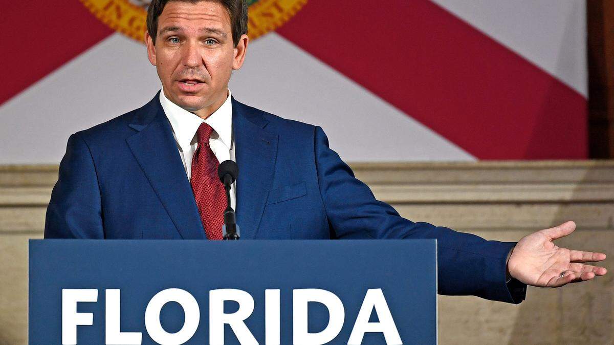 Gov. Ron DeSantis in 2023 at Sarasota’s New College of Florida.