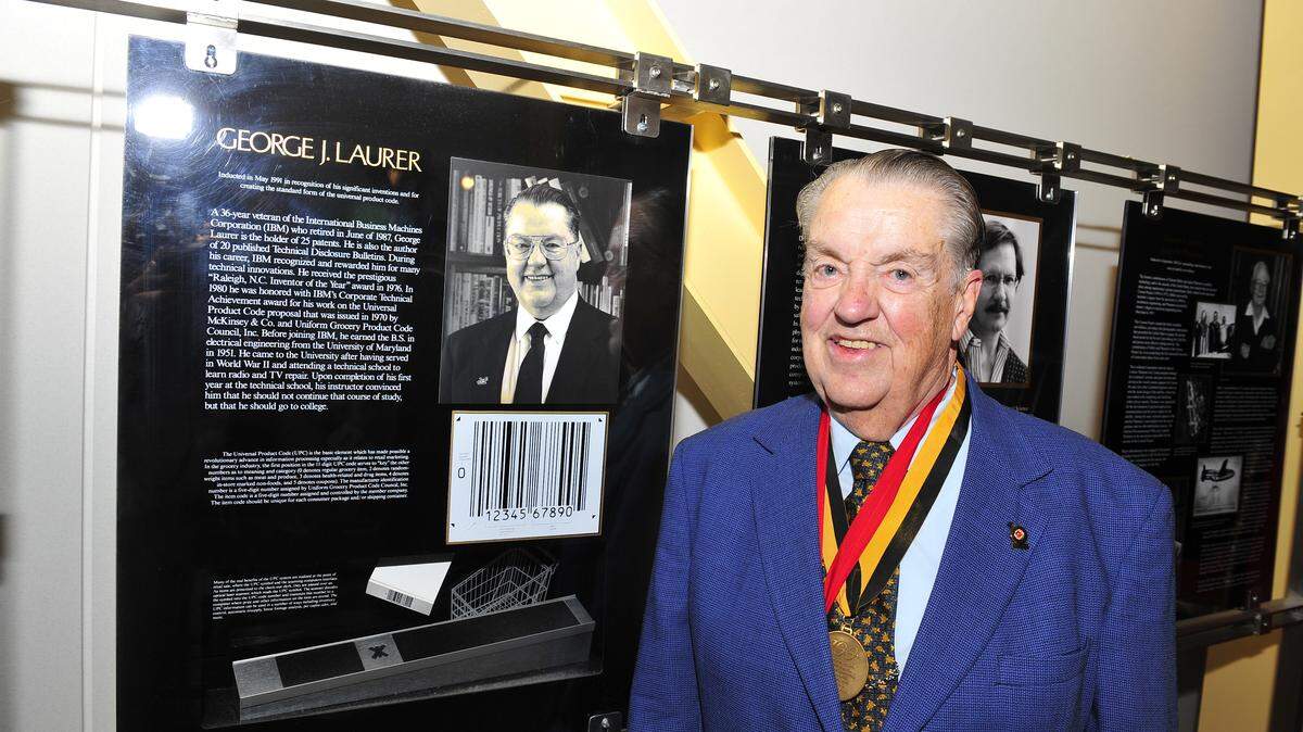 George J. Laurer, the creator of the UPC bar code, died at age 94 at his home in Wendell, N.C.