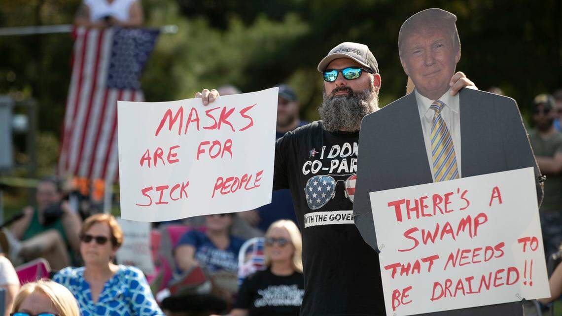 ‘The Daily Show’ comes to Johnston County rally and finds acne, Satan and mask ‘funk’