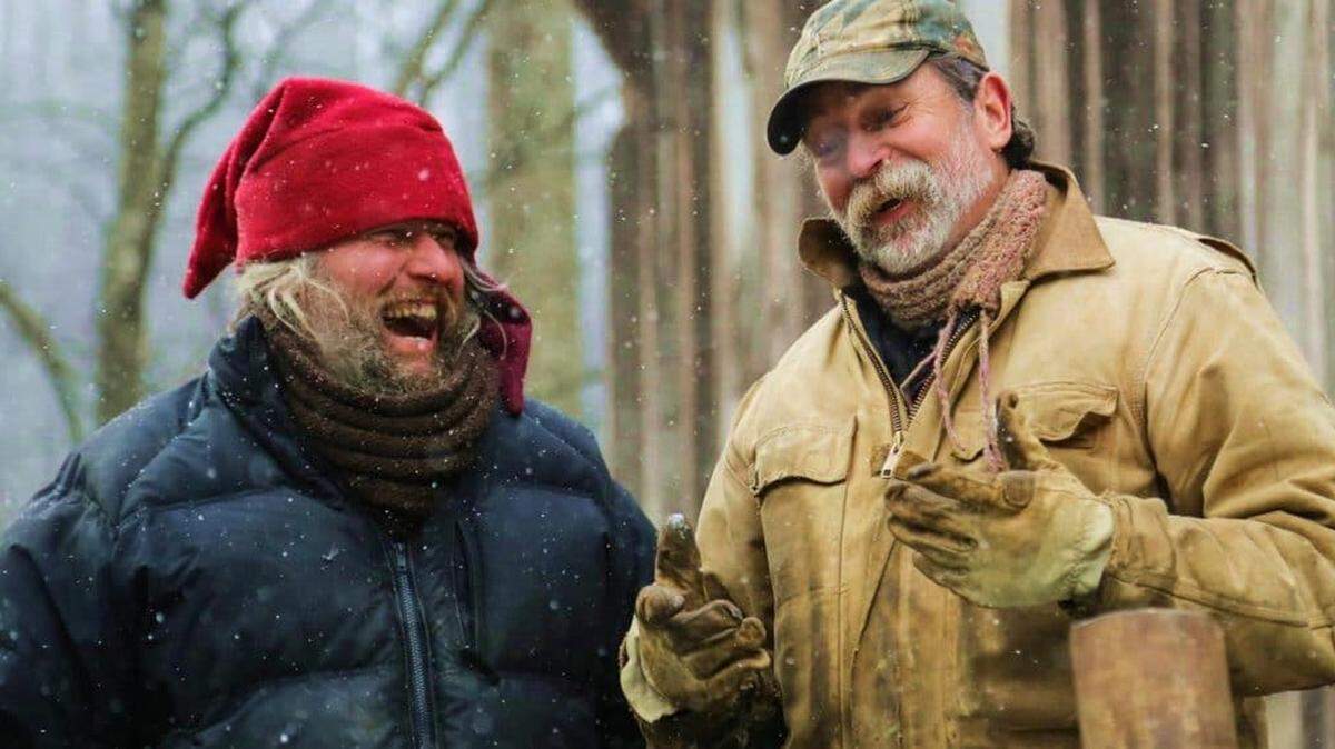 Eustace Conway, left, and Preston Roberts from "Mountain Men" on the History Channel.