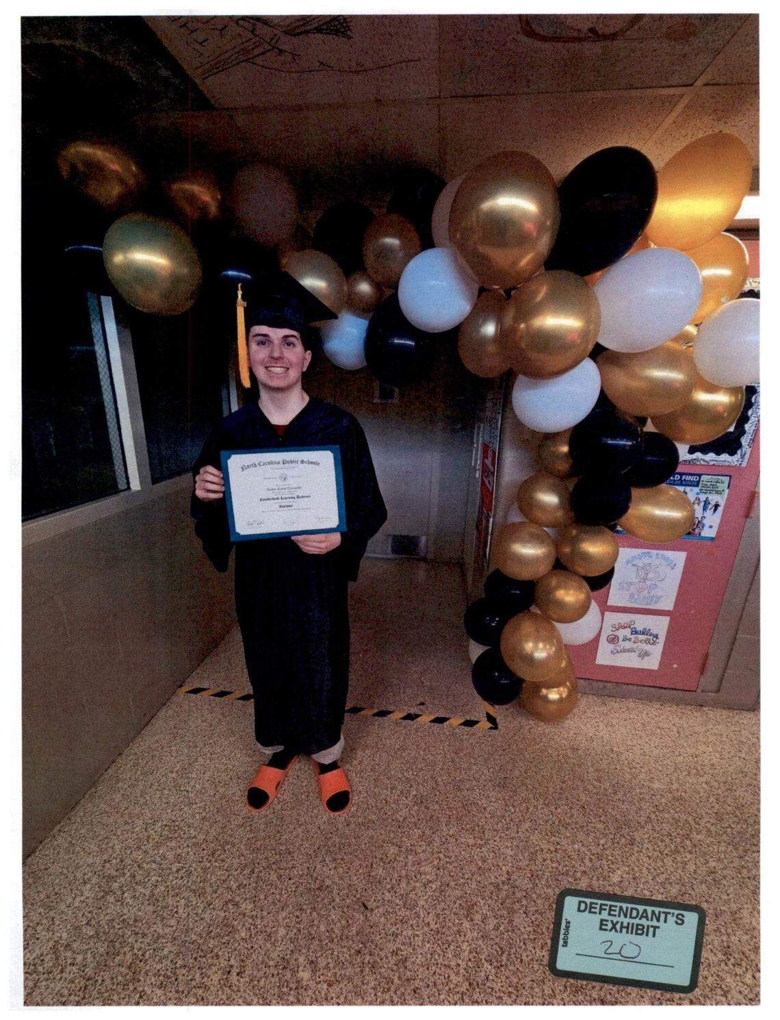 Austin Thompson graduated from Cumberland County Learning Academy while in detention before his sentencing. 