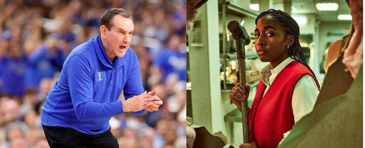 Former Duke men’s basketball coach Mike Krzyzewski (Coach K) teaches Sydney (Ayo Edebiri) about leadership and teamwork in Season 2 of FX/Hulu’s “The Bear.”