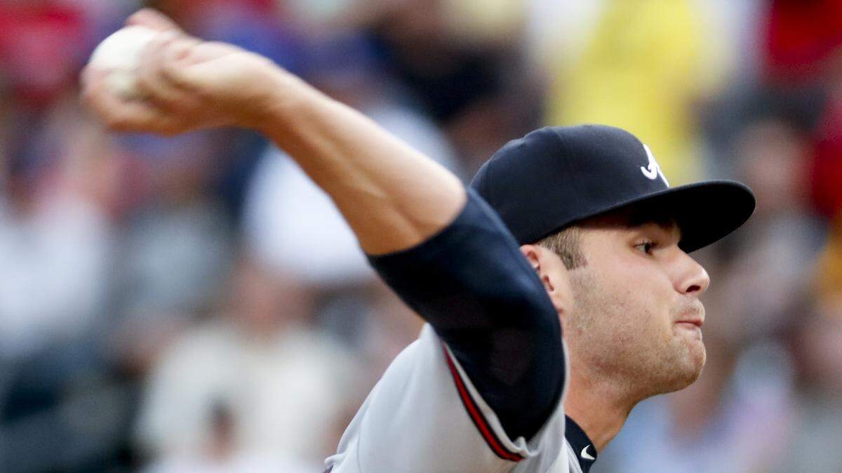 Atlanta Braves starter Bryse Wilson pitches against the Pittsburgh Pirates on Monday in Pittsburgh.