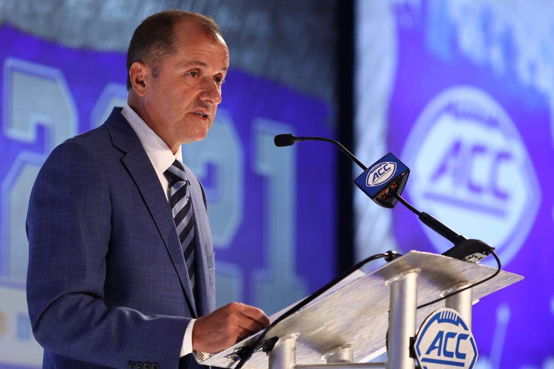 The 2021 ACC Football Kickoff in Charlotte, North Carolina.