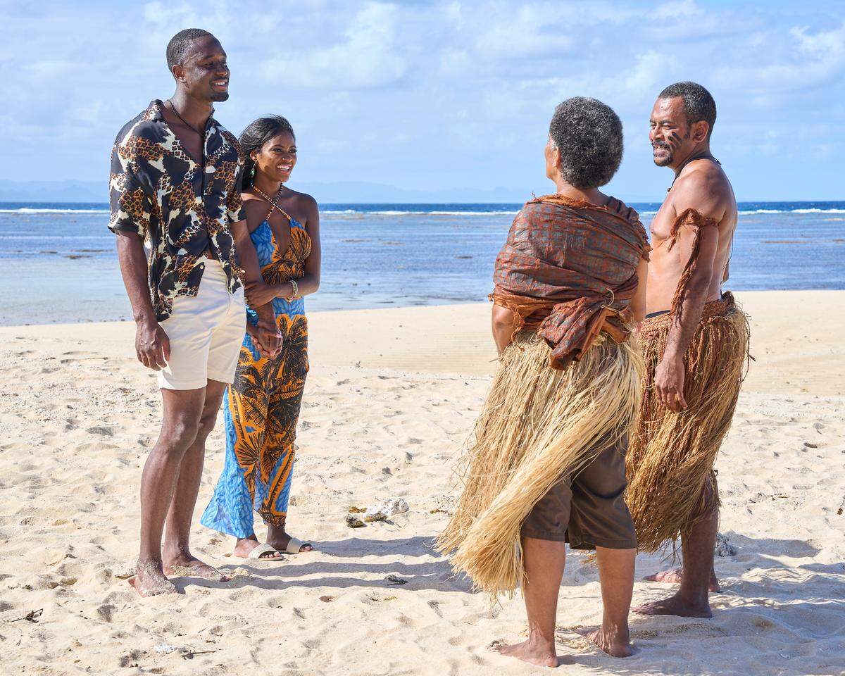 Charity Lawson and Xavier Bonner on their date in Fiji during the Aug. 7 episode of “The Bachelorette” on ABC.