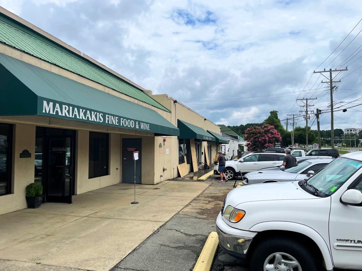 Mariakakis Plaza has survived many storms since his parents opened a restaurant at that location in 1963, but flooding from Tropical Storm Chantal may be the worst he’s seen, owner Johnny Mariakakis said. His small-business tenants are going to need help, he said.