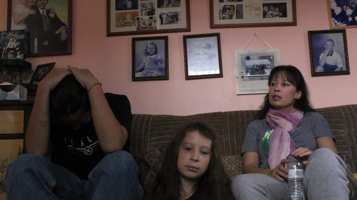 Viktoria Hrebenyk, her son, Alex, and her daughter, Masha, discuss their journey from Ukraine to the United States. As the Russian invasion continued in 2022, they eventually made their way from their home in Kyiv to Charlotte, North Carolina, where relatives live.