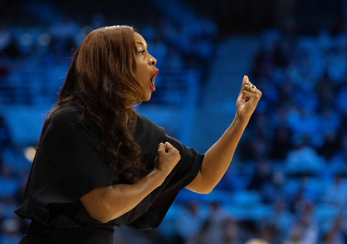 Notre Dame head coach Niele Ivey reacts on the sidelines during the first half of the Irish’s 76-66 win over North Carolina on Sunday, Jan. 5, 2025, at Carmichael Arena in Chapel Hill, N.C.