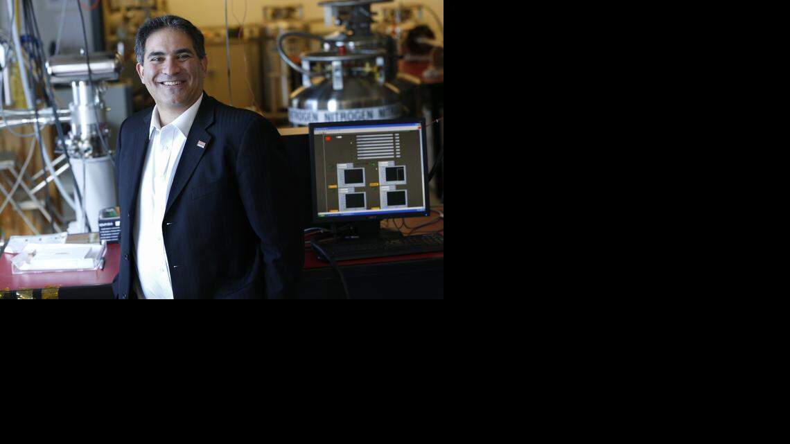 Justin Schwartz, department head and Kobe Steel Distinguished Professor at N.C. State's Department of Materials Science and Engineering, photographed in his lab Thursday, Oct. 23, 2014.
