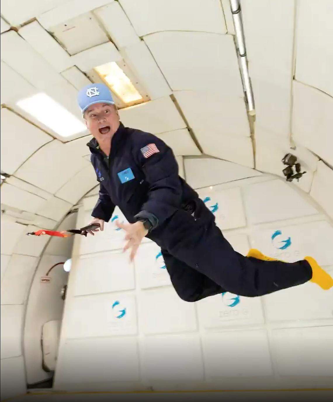 University of North Carolina professor Jim Kitchen announces via Instagram that he will be traveling into space in March on a Blue Origin rocket flight.