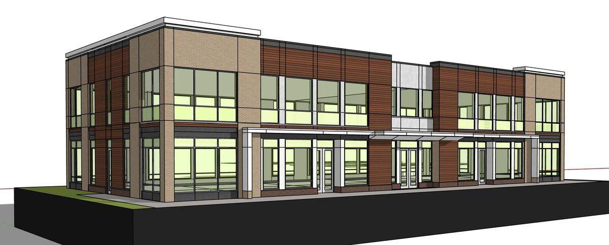 Glenn Square in Apex will also include a second, two-story 14,580-square-foot building, which will offer flexible commercial space.