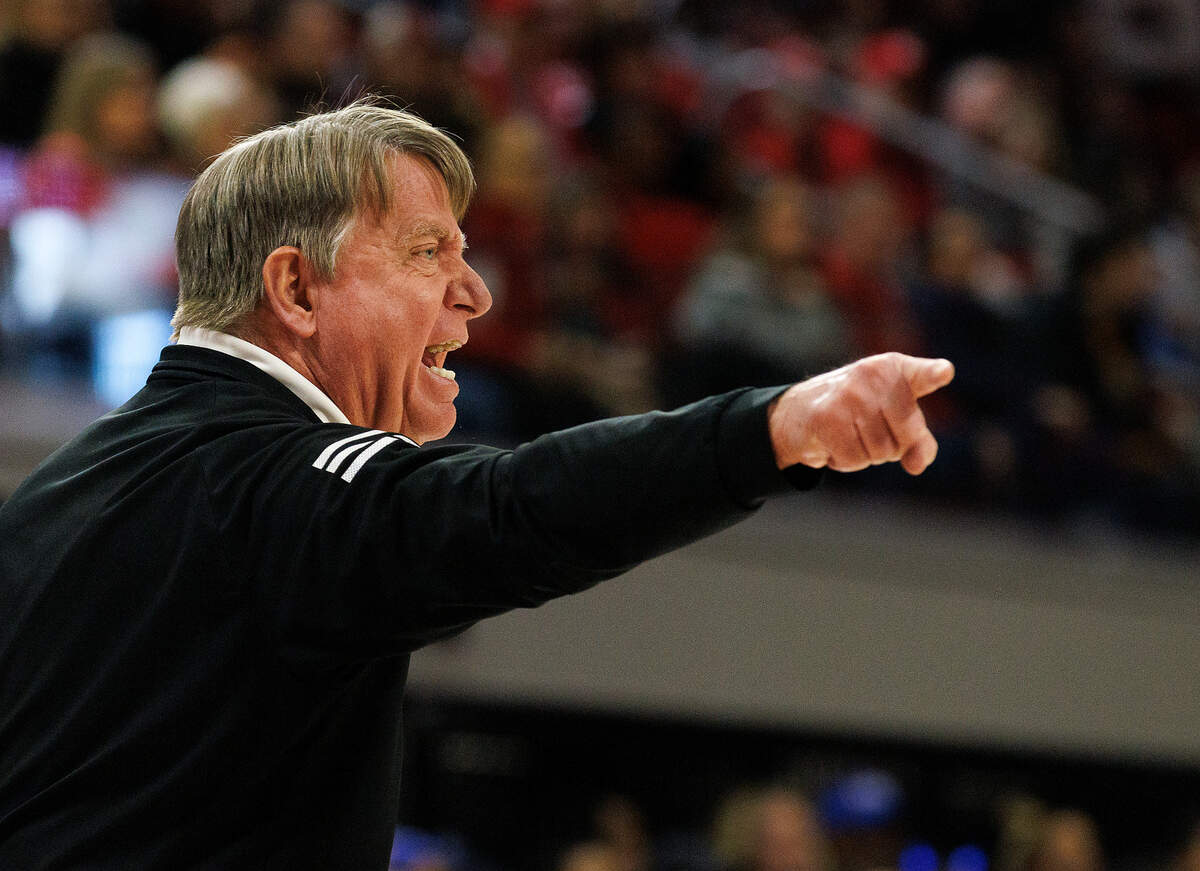 N.C. State head coach Wes Moore gives instructions to his team during the first half of the Wolfpack’s 72-57 win over Duke on Sunday, Jan. 21, 2024, at Reynolds Coliseum in Raleigh, N.C.