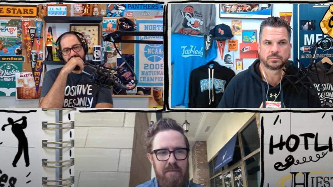 Andrew Carter of The N&O joined Joe Ovies (left) and Joe Giglio (right) to discuss Tez Walker, UNC vs. App State and NC State’s loss to Notre Dame.