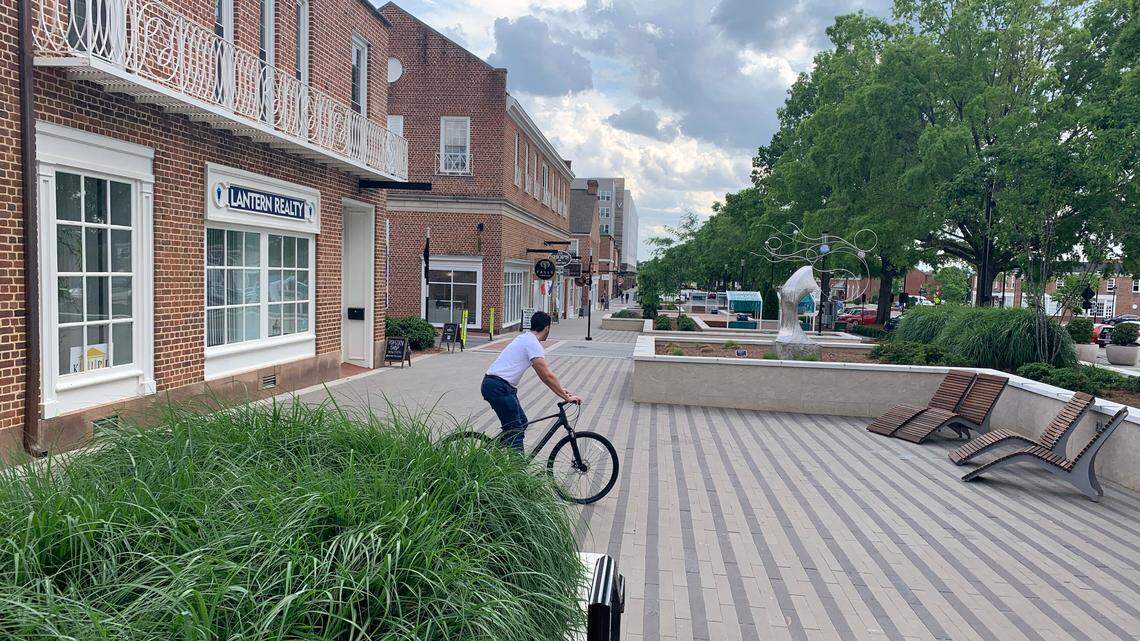 A street scene in downtown Kannapolis.