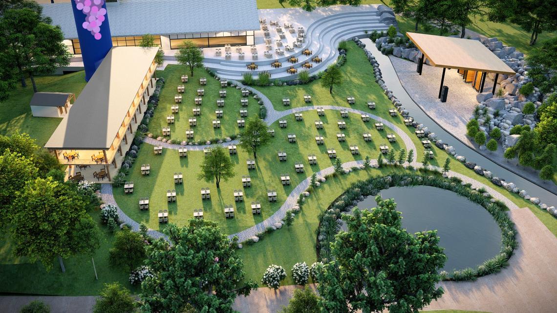 Union Grove Farm submitted this rendering of its proposed amphitheater to Orange County in 2025. The farm appealed a planning director’s decision to deny the amphitheater and plans for an inn and cottages. The farm is not fighting the lodging decision.