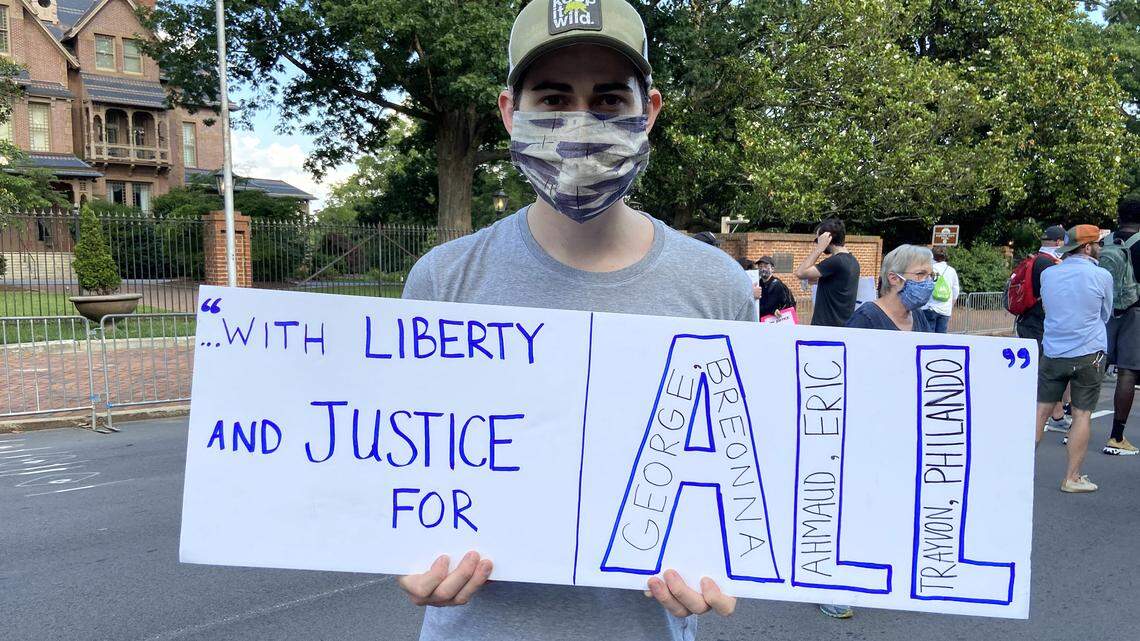 Tim White, 26, Raleigh. “This is an issue of morality. … Unless we keep talking about it, it’s going to keep happening, and that’s unacceptable.”