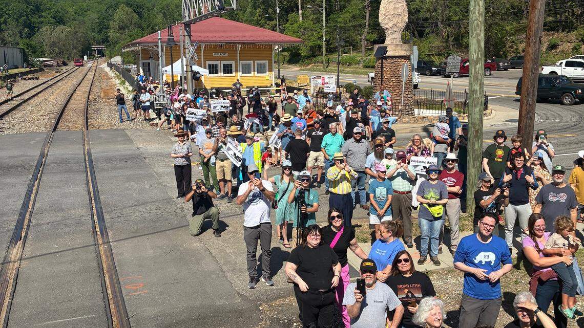 For the first time since Helene, a train passes through NC’s Old Fort Loops
