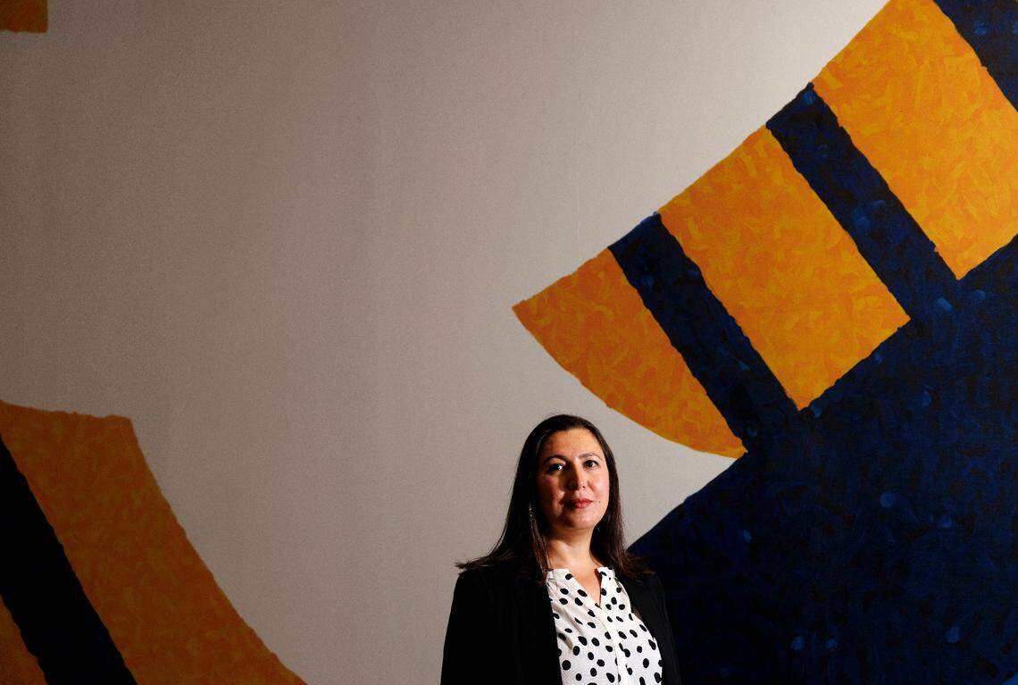 Zehra Parlak, founder of Qatch Technologies, in Durham, N.C. on Friday, Dec. 8, 2023.