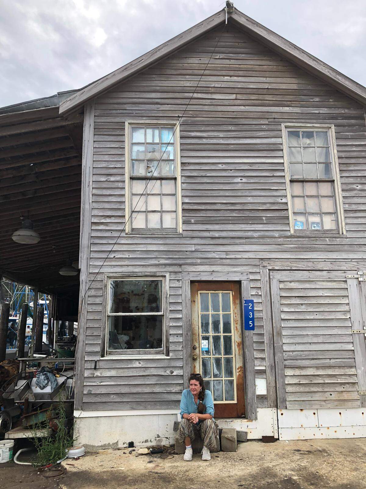 Martha Quillin on hurricane duty in Swan Quarter.