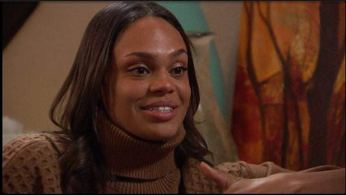 Michelle Young in the season finale of “The Bachelor,” airing March 15, 2021, on ABC. Young is one of two finalists in the Matt James season.