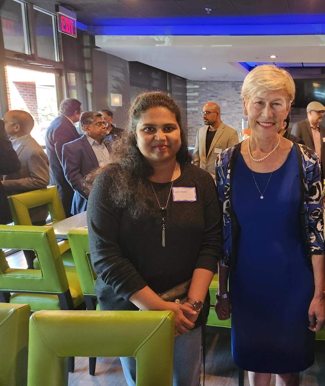 Archana Gopal with Rep. Deborah Ross, who represents large portions of Wake County.