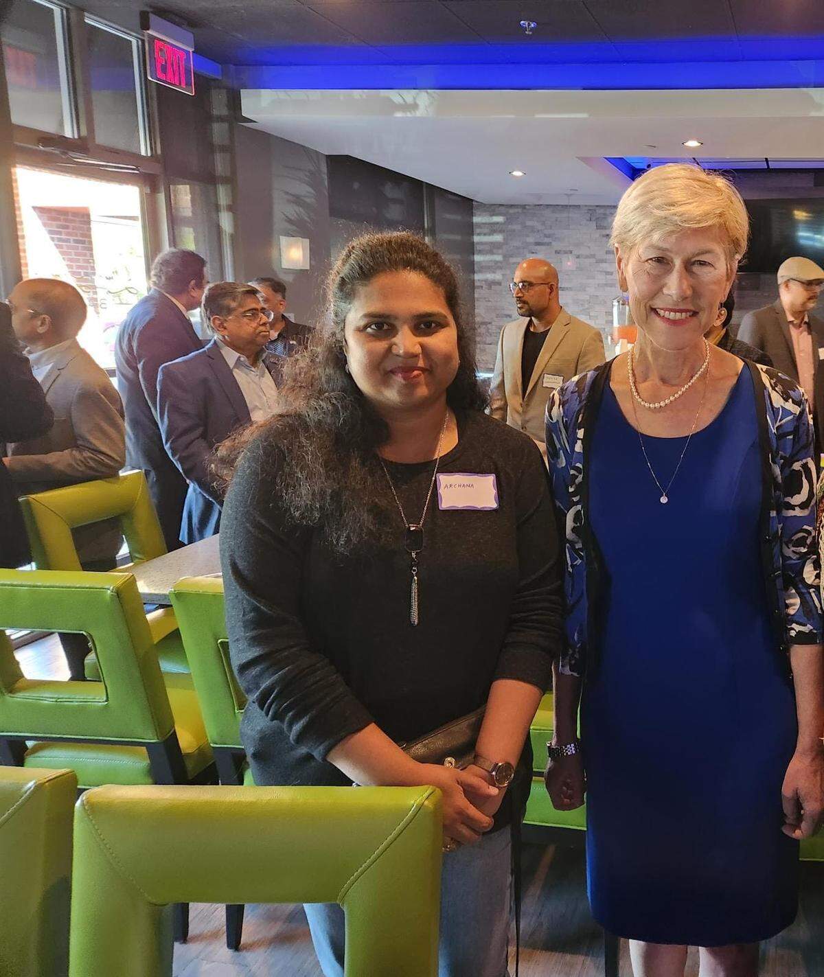 Archana Gopal with Rep. Deborah Ross, who represents large portions of Wake County.