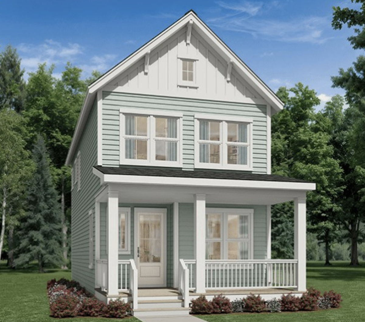 A rendering of a new “cottage-style” home in the 1,110-acre Wendell Falls, east of Raleigh.
