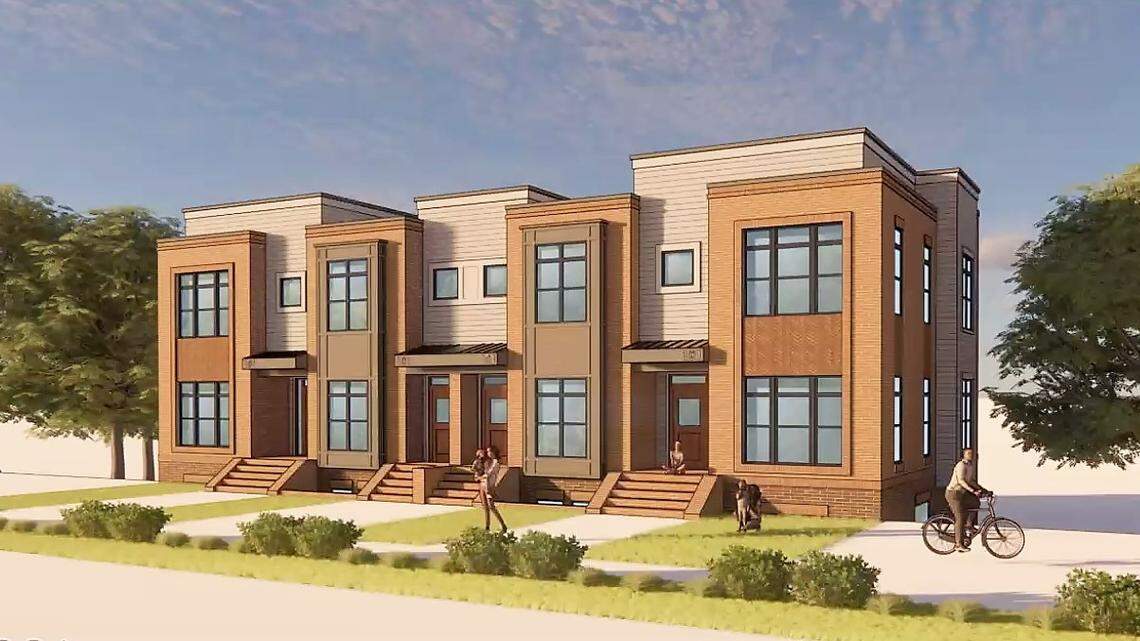 A row of two-story townhomes could be built along Erwin Road as part of a plan to build 54 townhomes beside the Extended Stay Residence Inn Hotel in Chapel Hill. Other townhomes could be three stories.