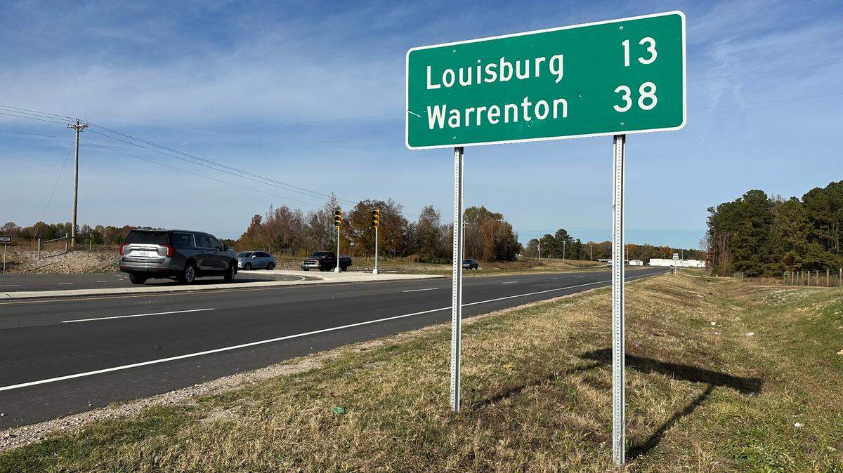 U.S. 401 is now a four-lane divided highway from N.C. 96 north into Franklin County. But the highway narrows to two lanes about five miles south of Louisburg.