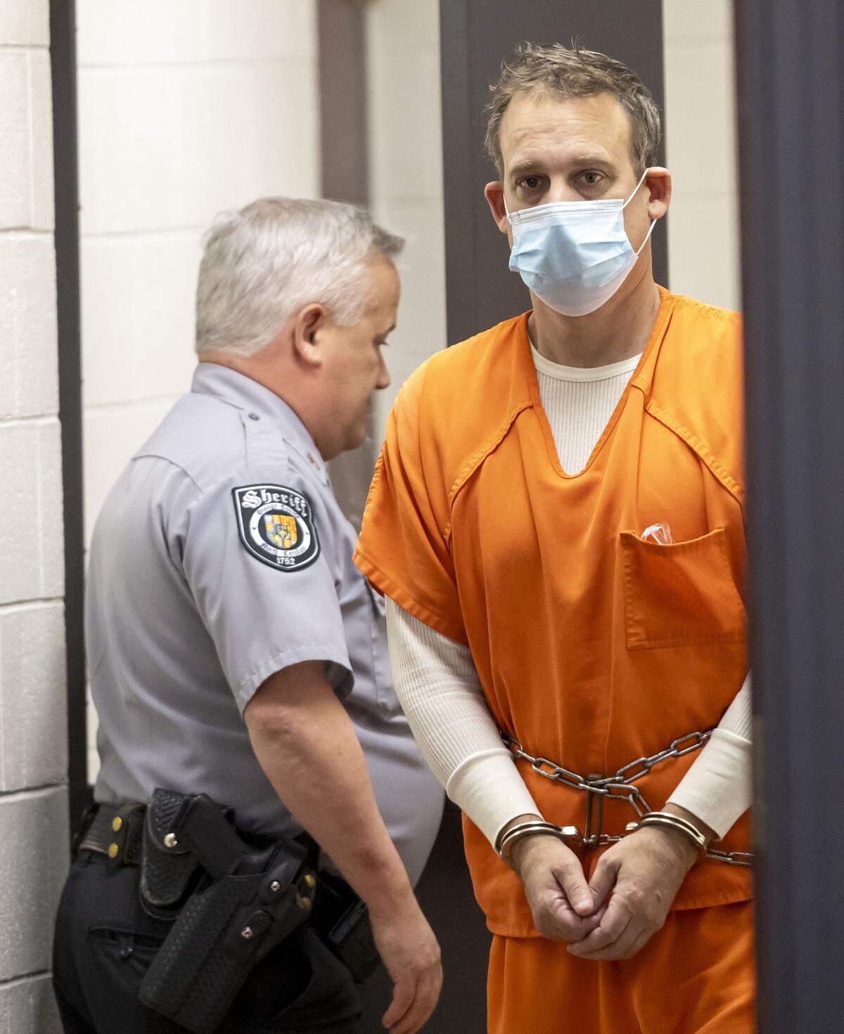 Matthew Vukmer arrives for his first court appearance on Friday, April 10, 2026 in Hillsborough, N.C. Vukmer is facing first degree murder charges in the death of Paula Floyd. 